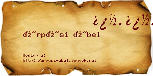 Árpási Ábel névjegykártya
