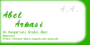 abel arpasi business card